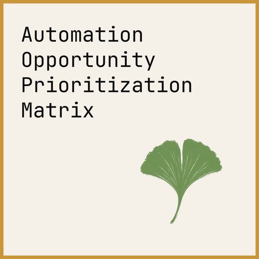 Automation Opportunity Prioritization Matrix