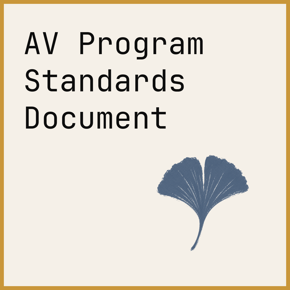 AV Program Standards Document