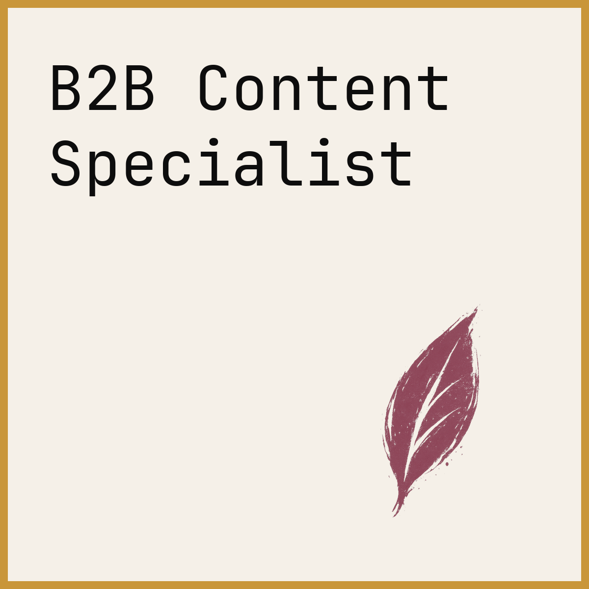 B2B Content Specialist