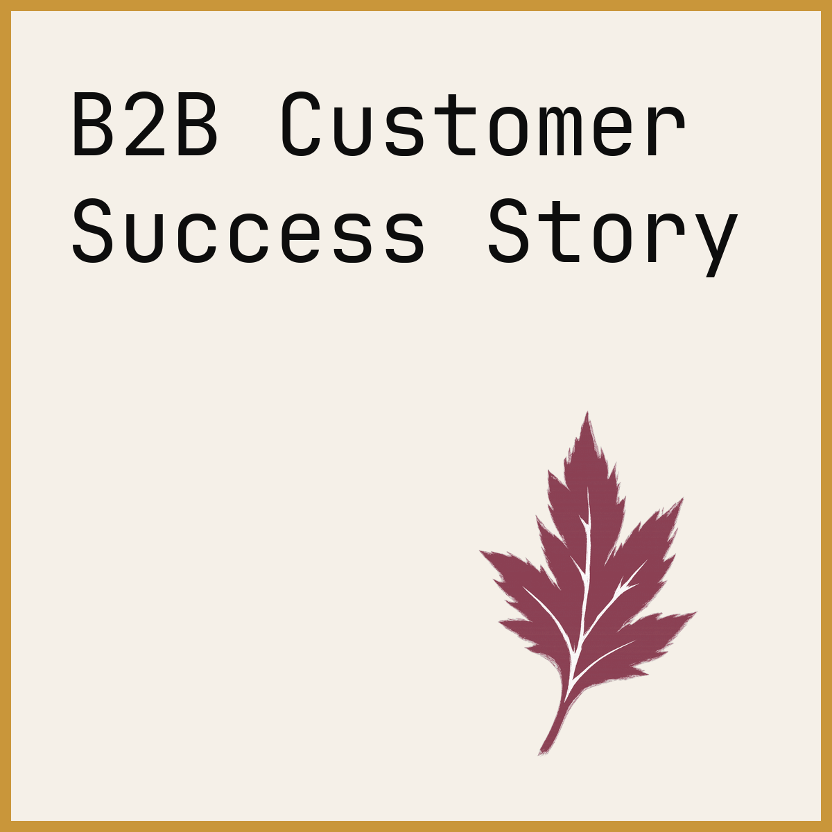 B2B Customer Success Story