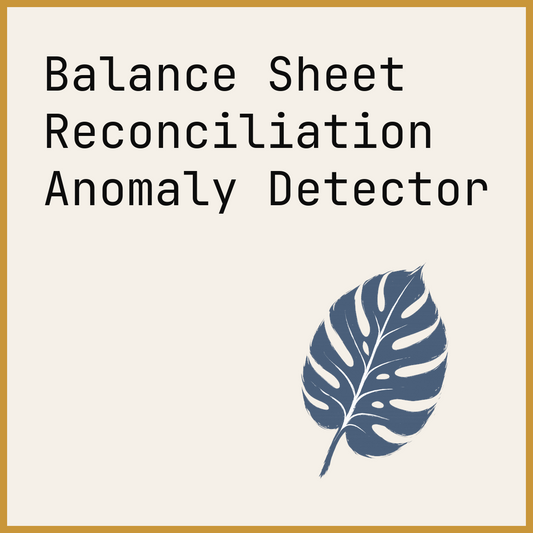 Balance Sheet Reconciliation Anomaly Detector