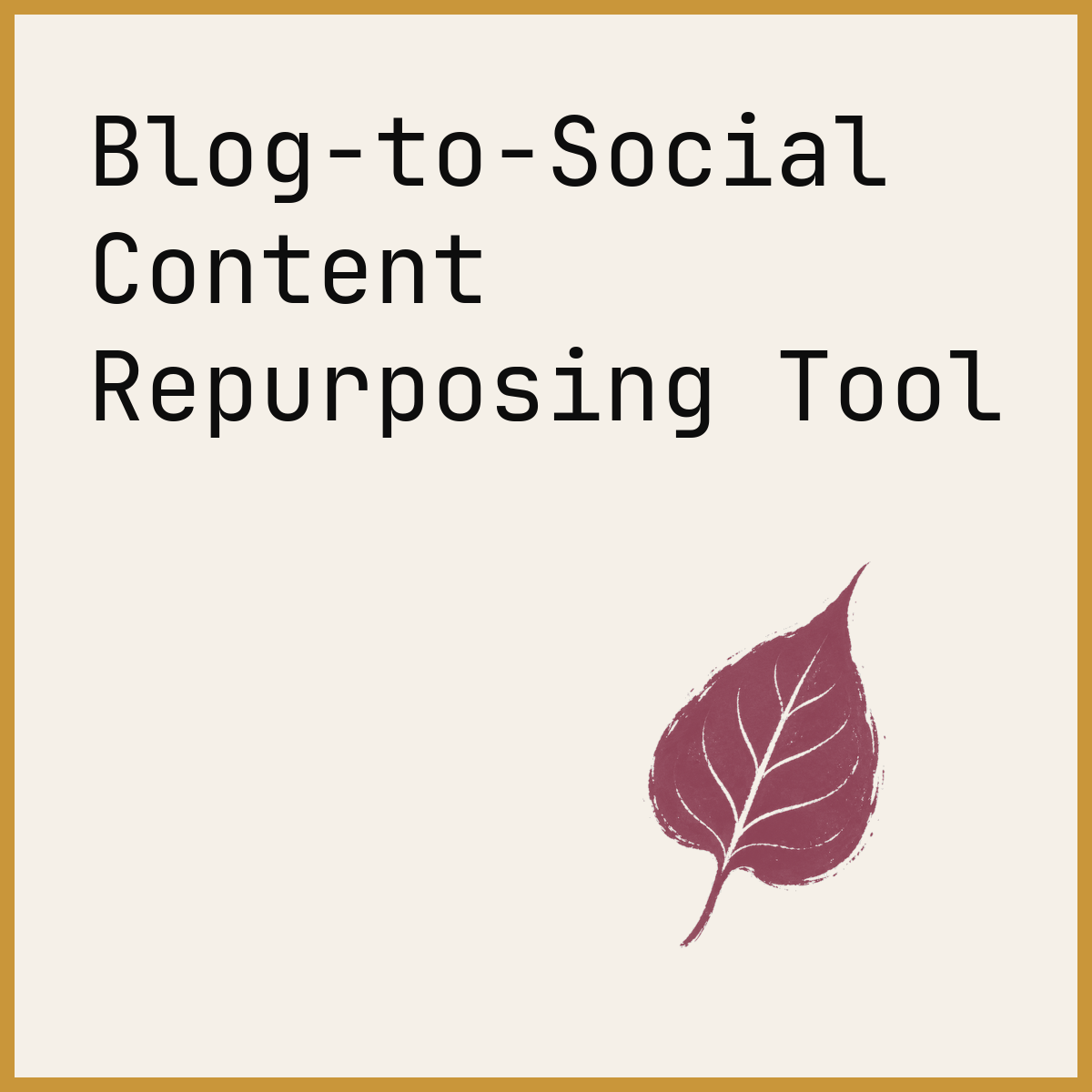 Blog-to-Social Content Repurposing Tool