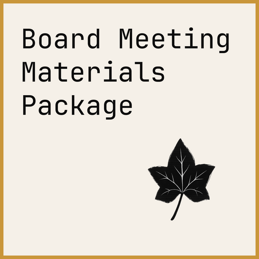 Board Meeting Materials Package
