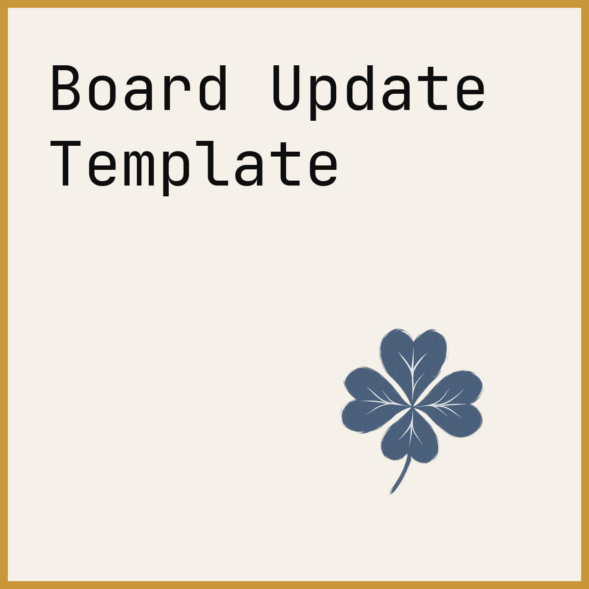 Board Update Template
