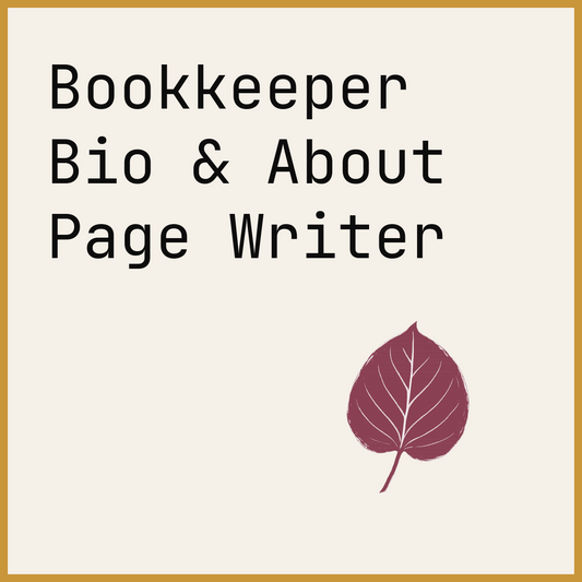 Bookkeeper Bio & About Page Writer