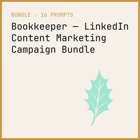 Bookkeeper — LinkedIn Content Marketing Campaign Bundle