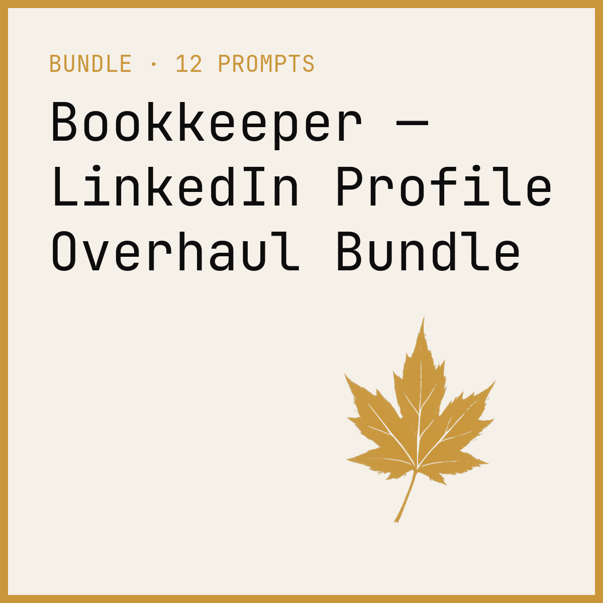 Bookkeeper — LinkedIn Profile Overhaul Bundle