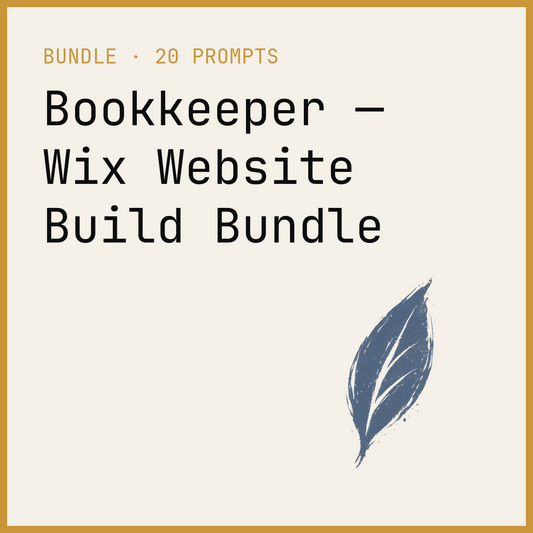 Bookkeeper — Wix Website Build Bundle