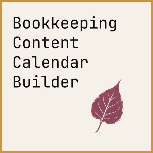 Bookkeeping Content Calendar Builder