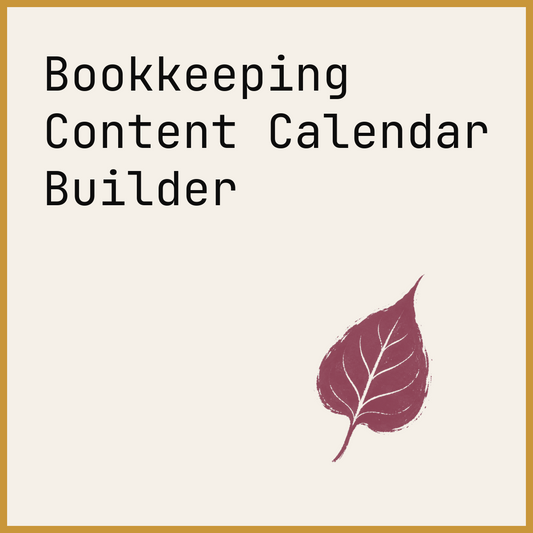Bookkeeping Content Calendar Builder
