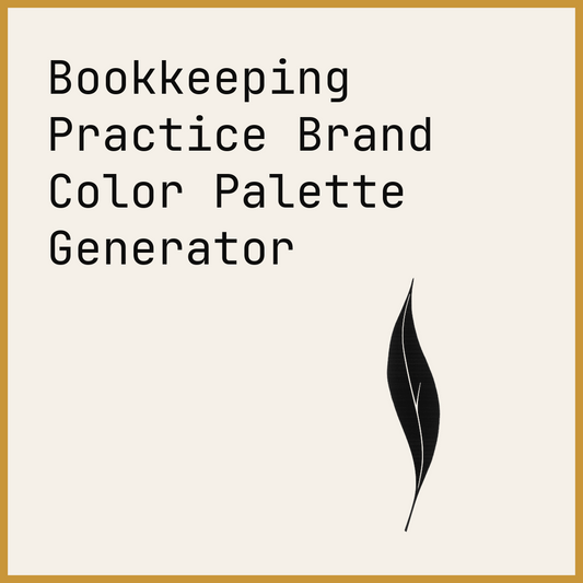 Bookkeeping Practice Brand Color Palette Generator