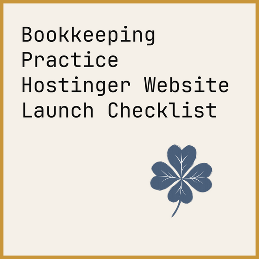 Bookkeeping Practice Hostinger Website Launch Checklist