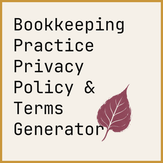 Bookkeeping Practice Privacy Policy & Terms Generator