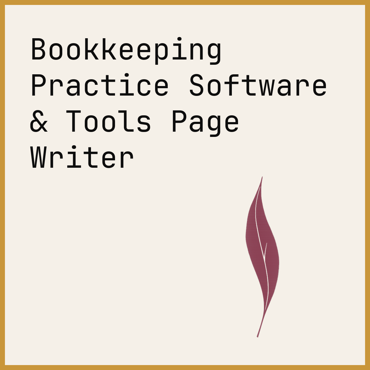 Bookkeeping Practice Software & Tools Page Writer