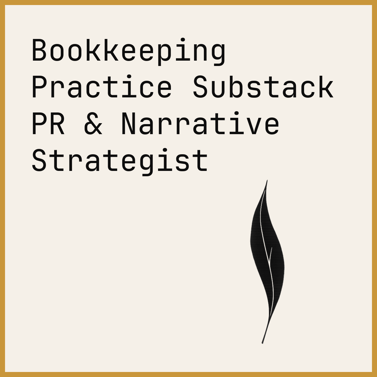 Bookkeeping Practice Substack PR & Narrative Strategist