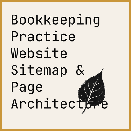 Bookkeeping Practice Website Sitemap & Page Architecture