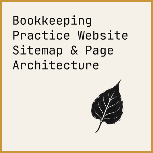 Bookkeeping Practice Website Sitemap & Page Architecture