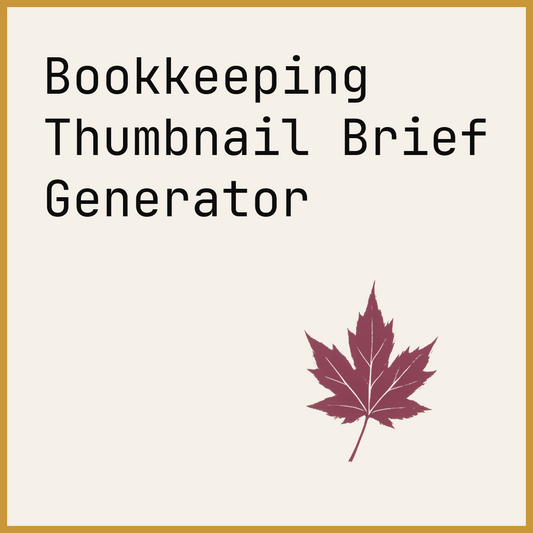 Bookkeeping Thumbnail Brief Generator
