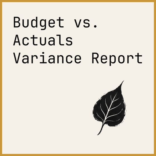 Budget vs. Actuals Variance Report