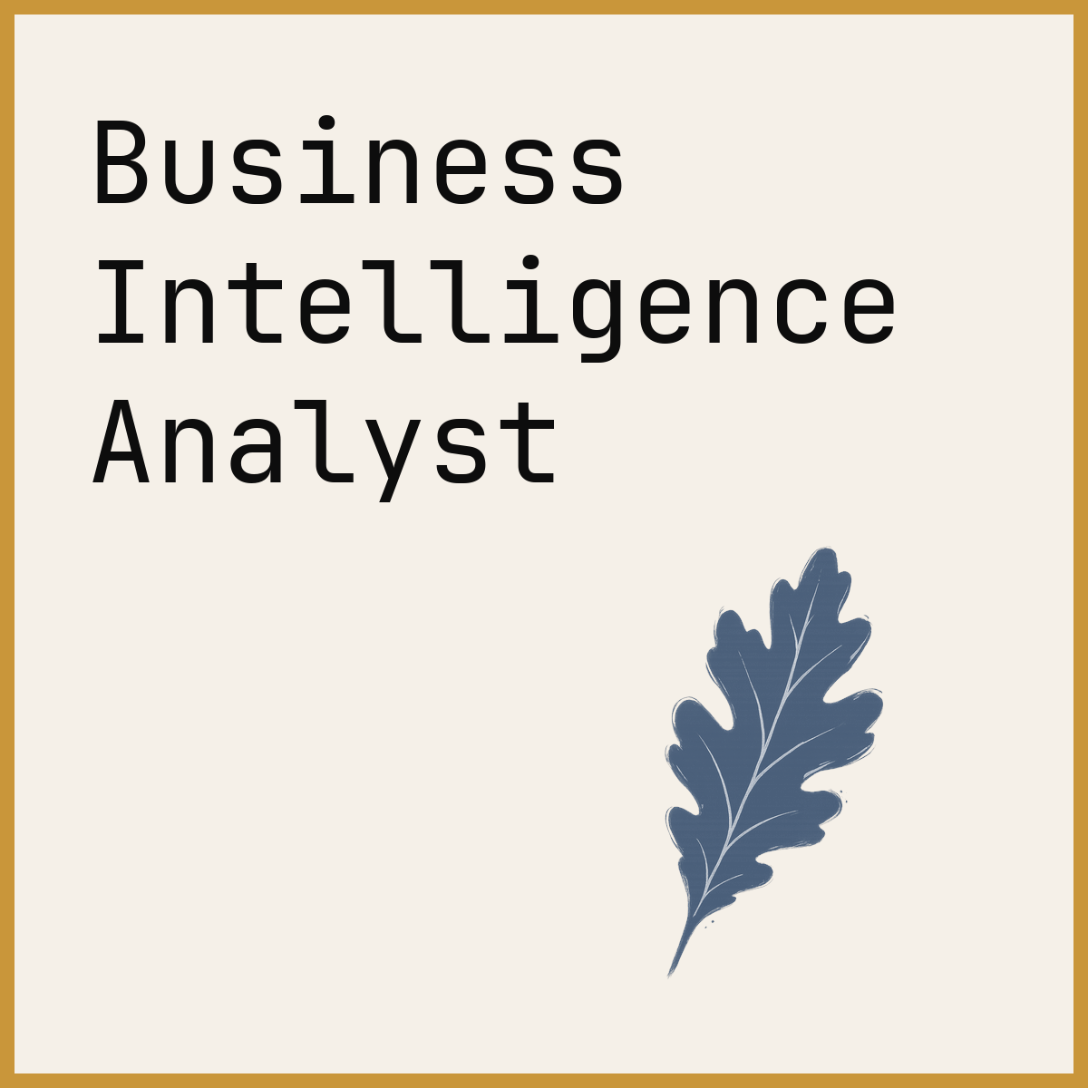 Business Intelligence Analyst