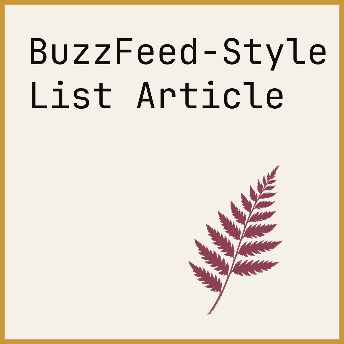 BuzzFeed-Style List Article