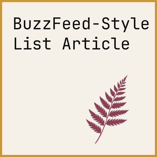 BuzzFeed-Style List Article