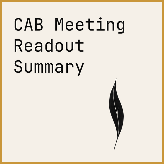 CAB Meeting Readout Summary