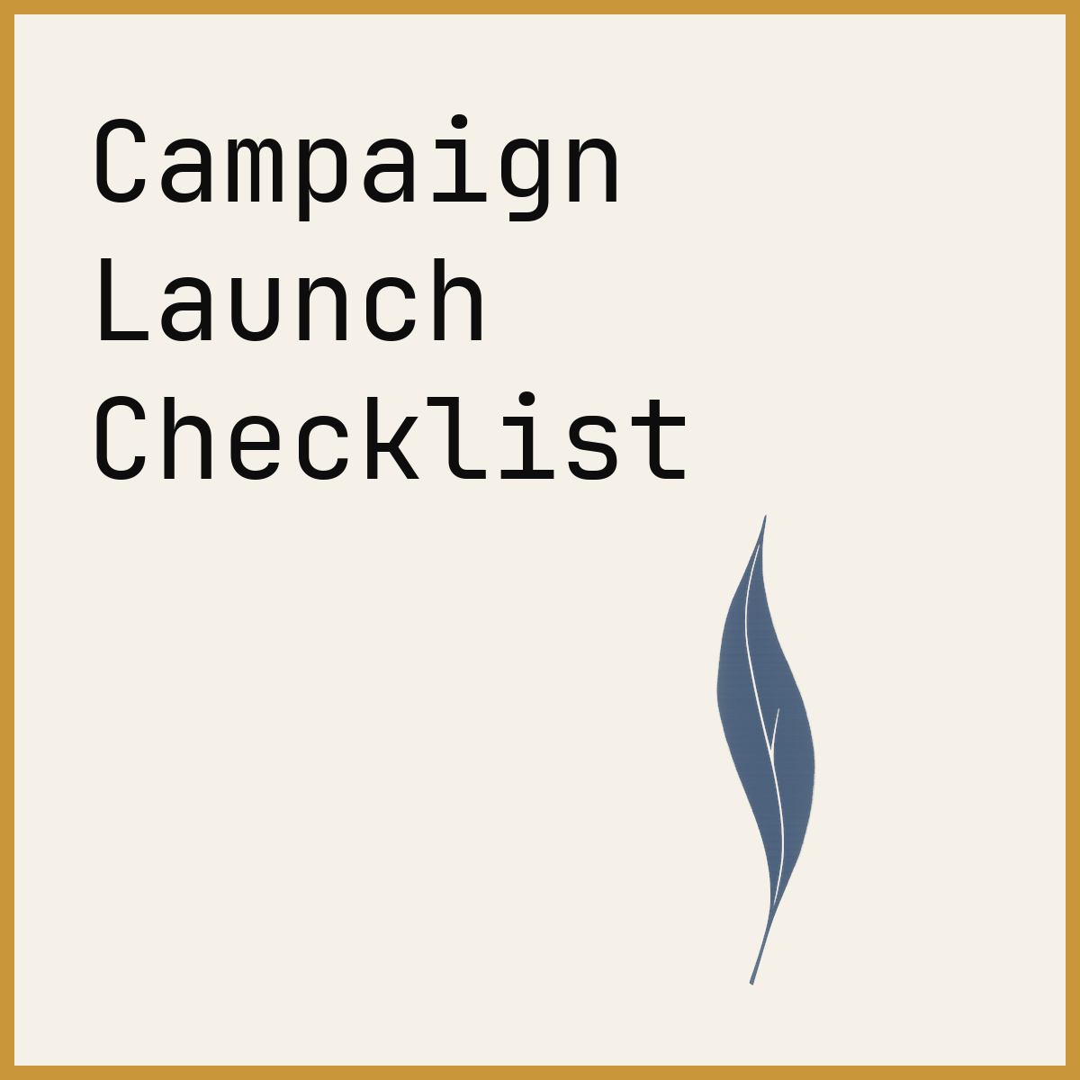 Campaign Launch Checklist
