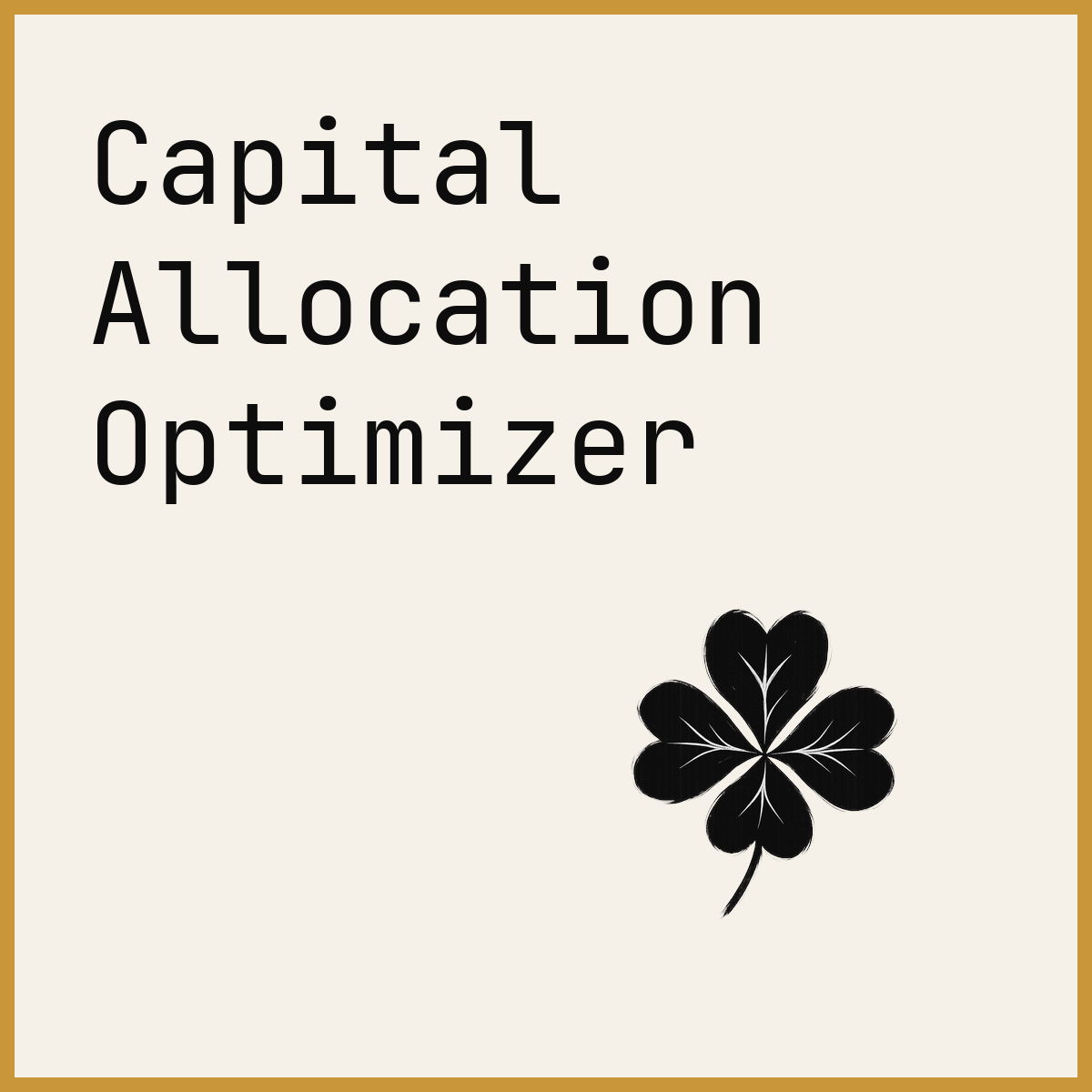 Capital Allocation Optimizer