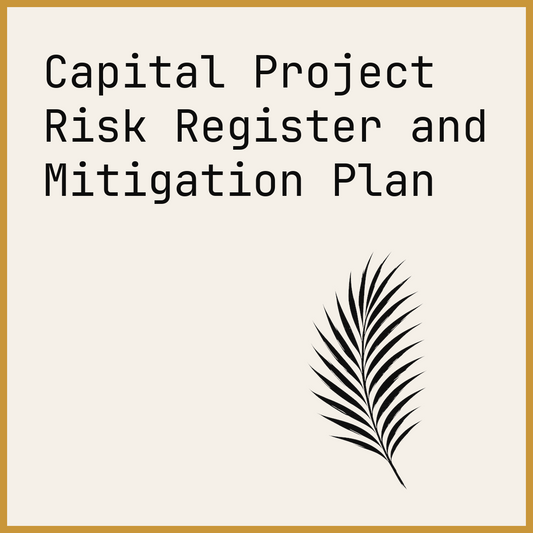 Capital Project Risk Register and Mitigation Plan