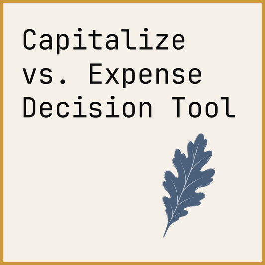 Capitalize vs. Expense Decision Tool