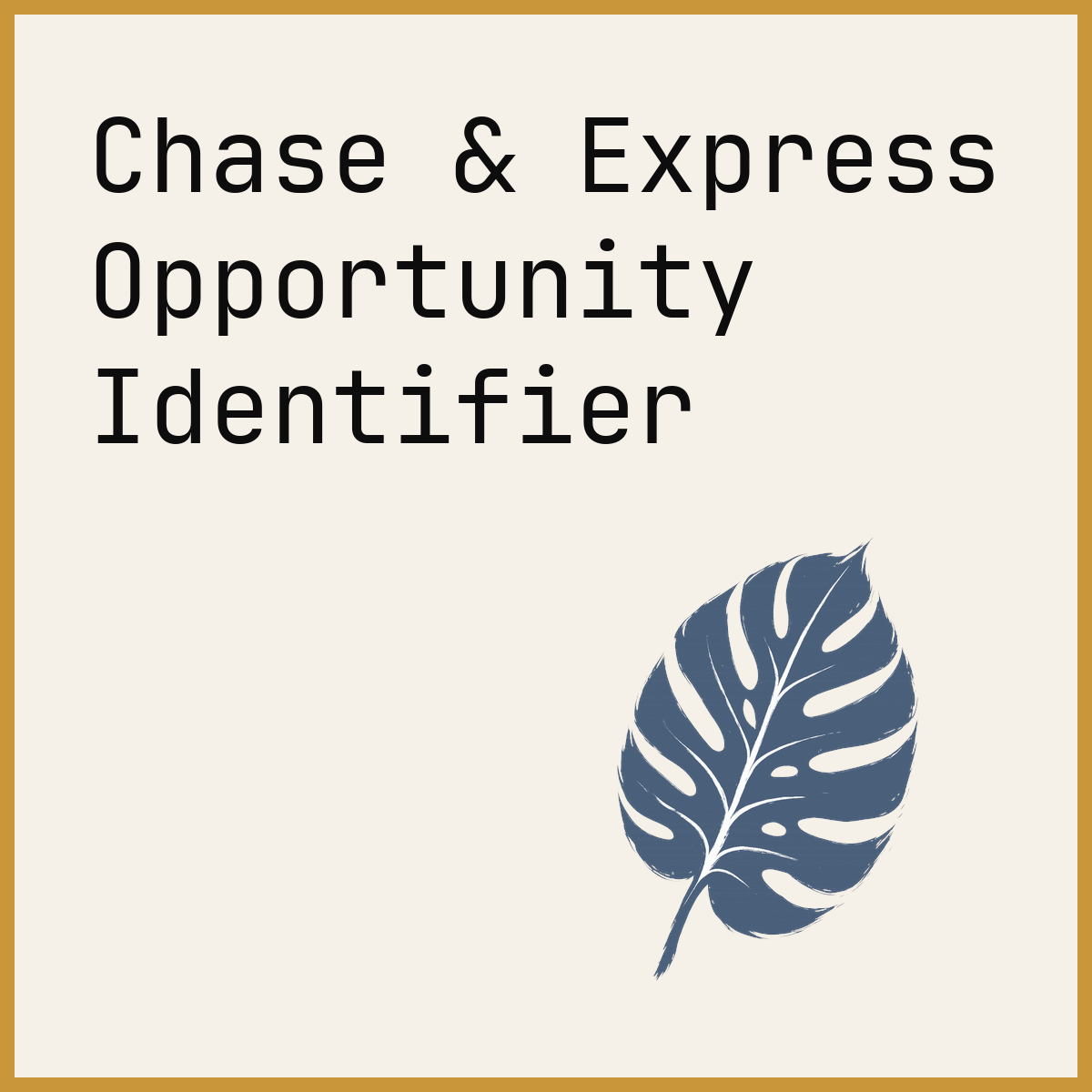 Chase & Express Opportunity Identifier