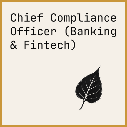 Chief Compliance Officer (Banking & Fintech)