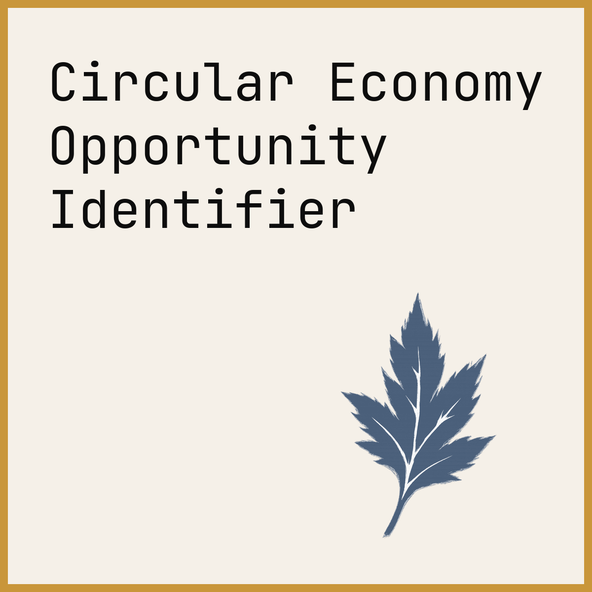 Circular Economy Opportunity Identifier
