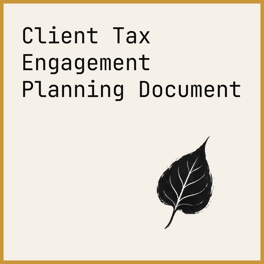 Client Tax Engagement Planning Document