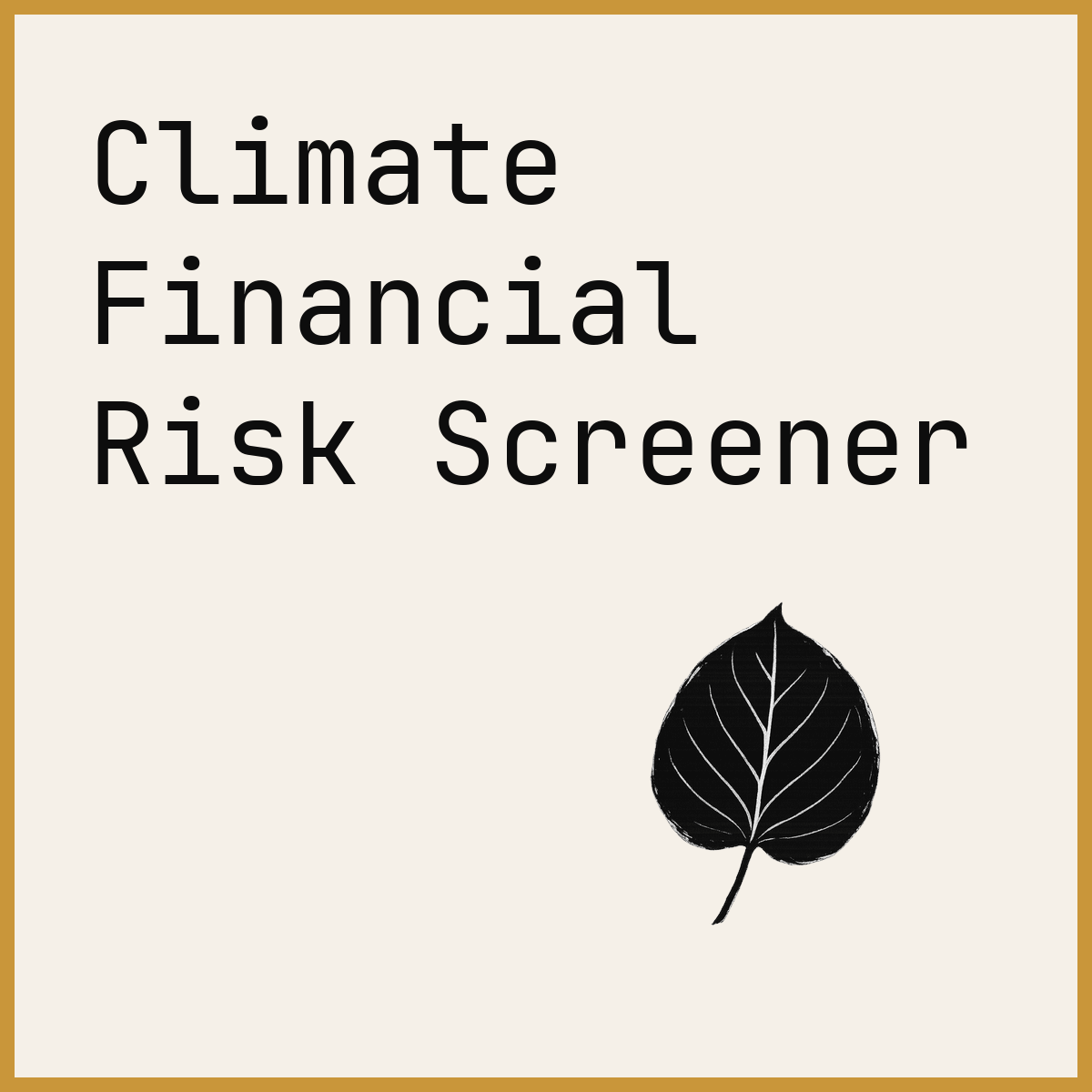 Climate Financial Risk Screener