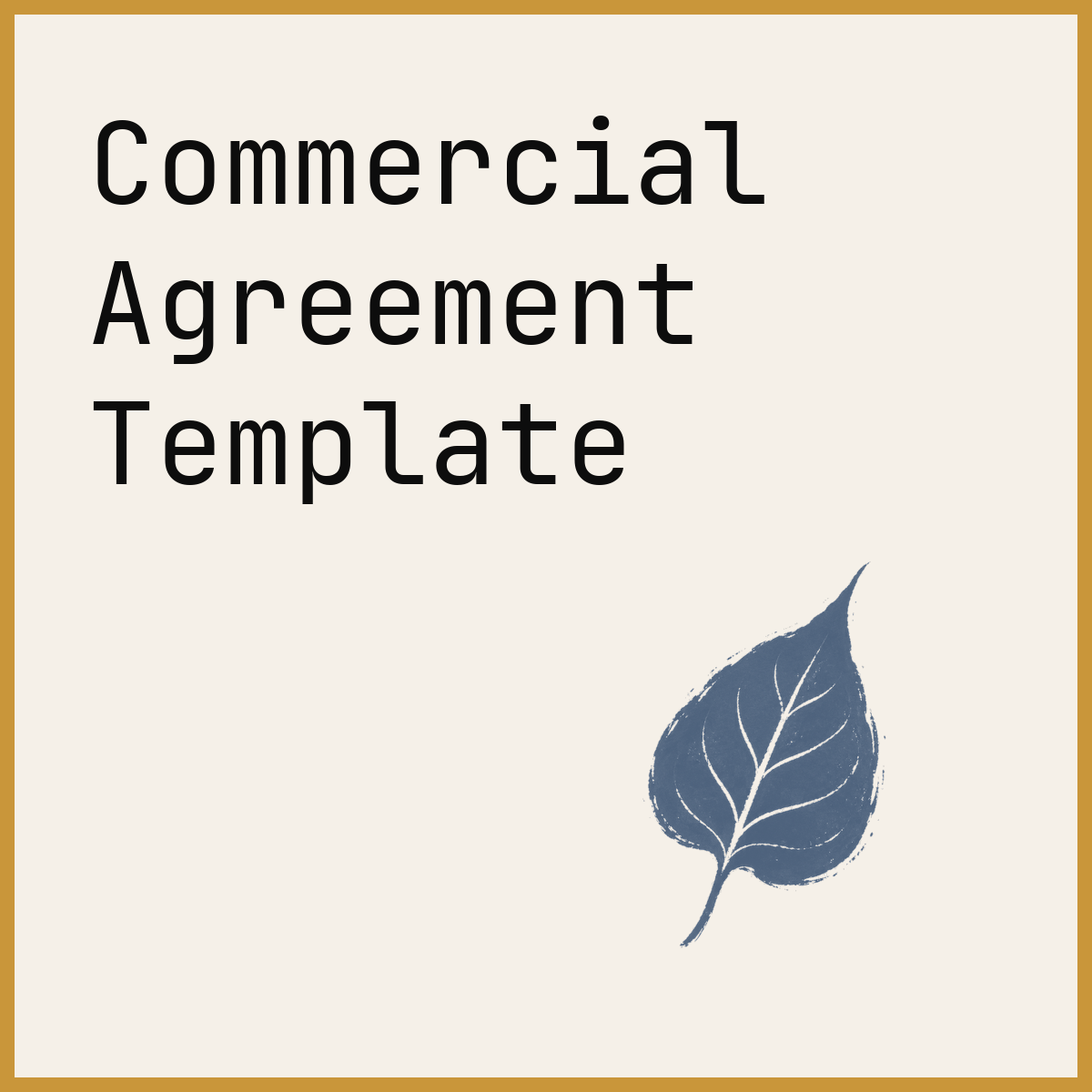 Commercial Agreement Template