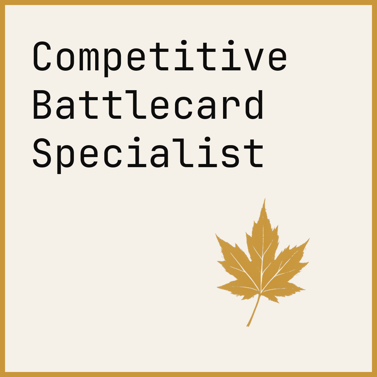 Competitive Battlecard Specialist