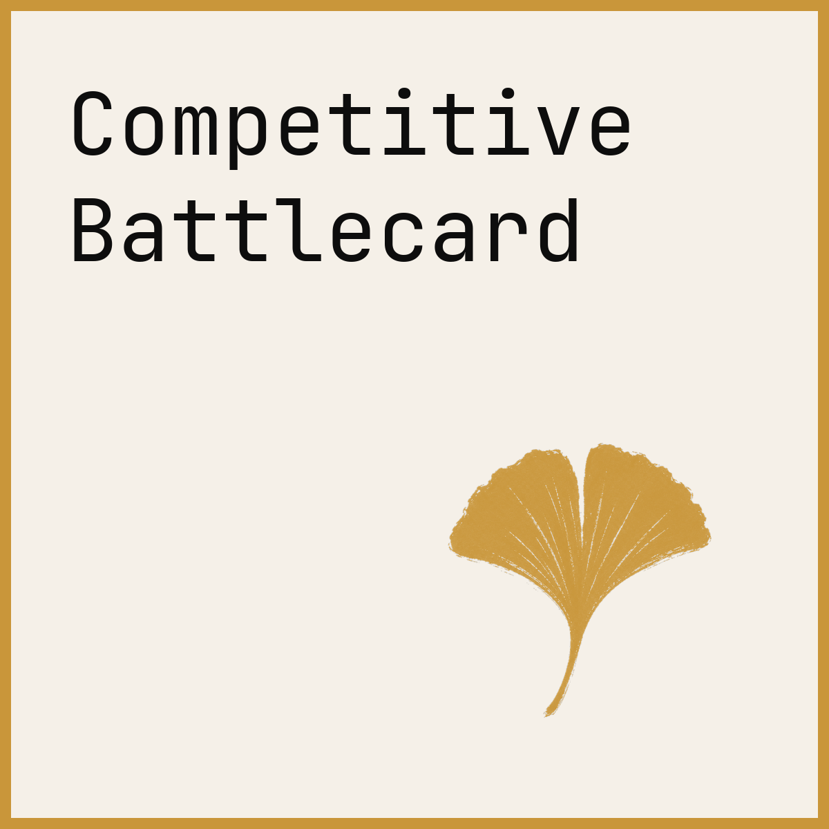 Competitive Battlecard