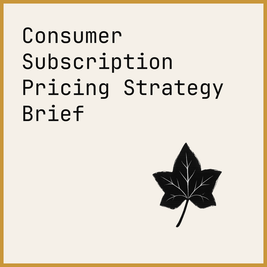 Consumer Subscription Pricing Strategy Brief