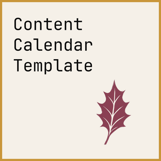 Content Calendar Template