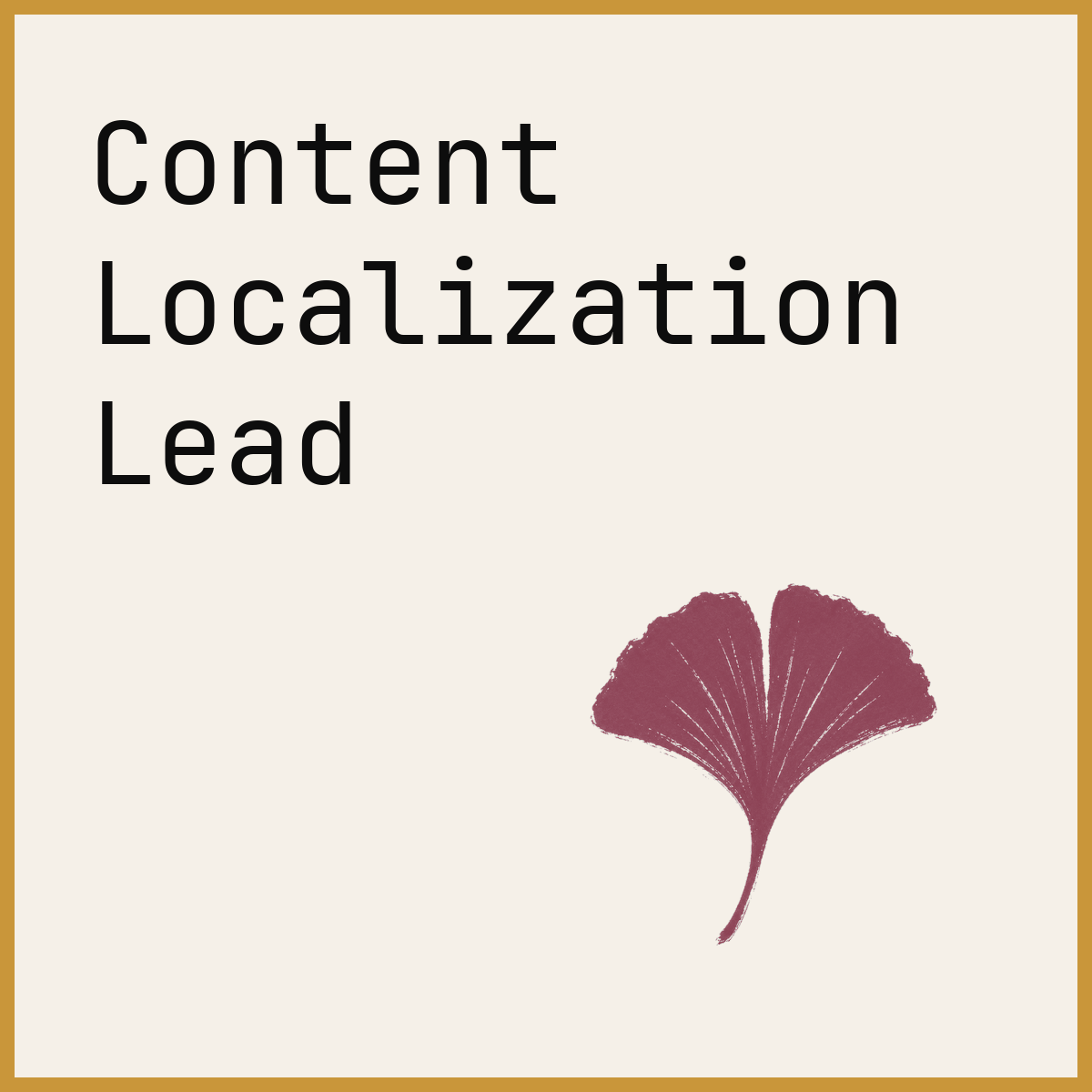 Content Localization Lead