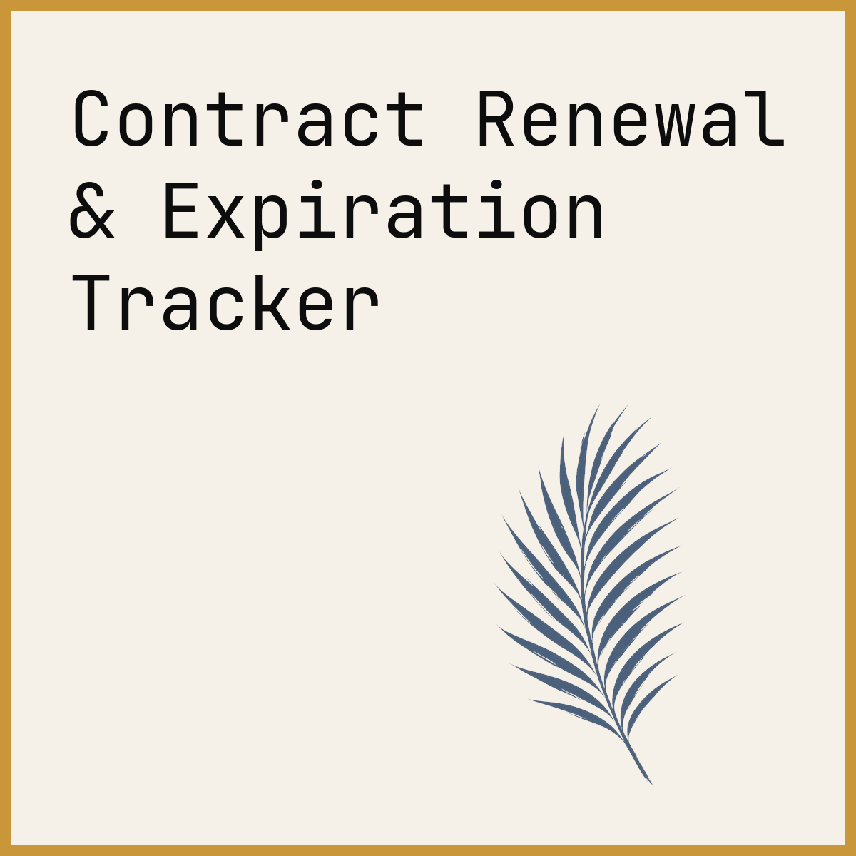 Contract Renewal & Expiration Tracker