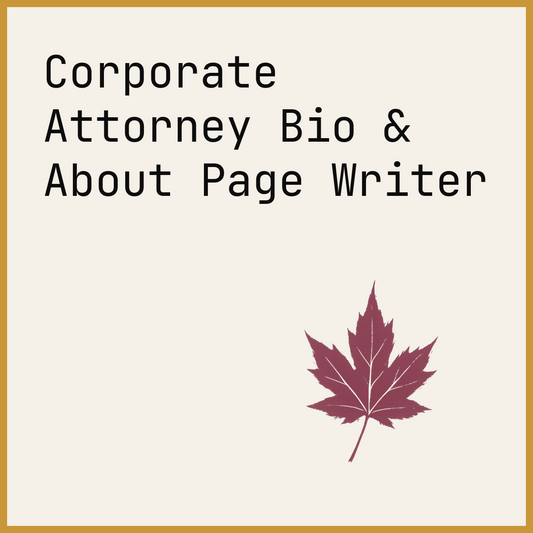 Corporate Attorney Bio & About Page Writer