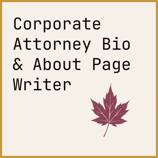 Corporate Attorney Bio & About Page Writer