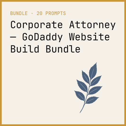 Corporate Attorney — GoDaddy Website Build Bundle