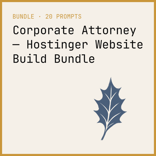 Corporate Attorney — Hostinger Website Build Bundle