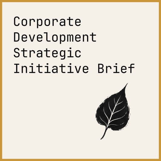 Corporate Development Strategic Initiative Brief