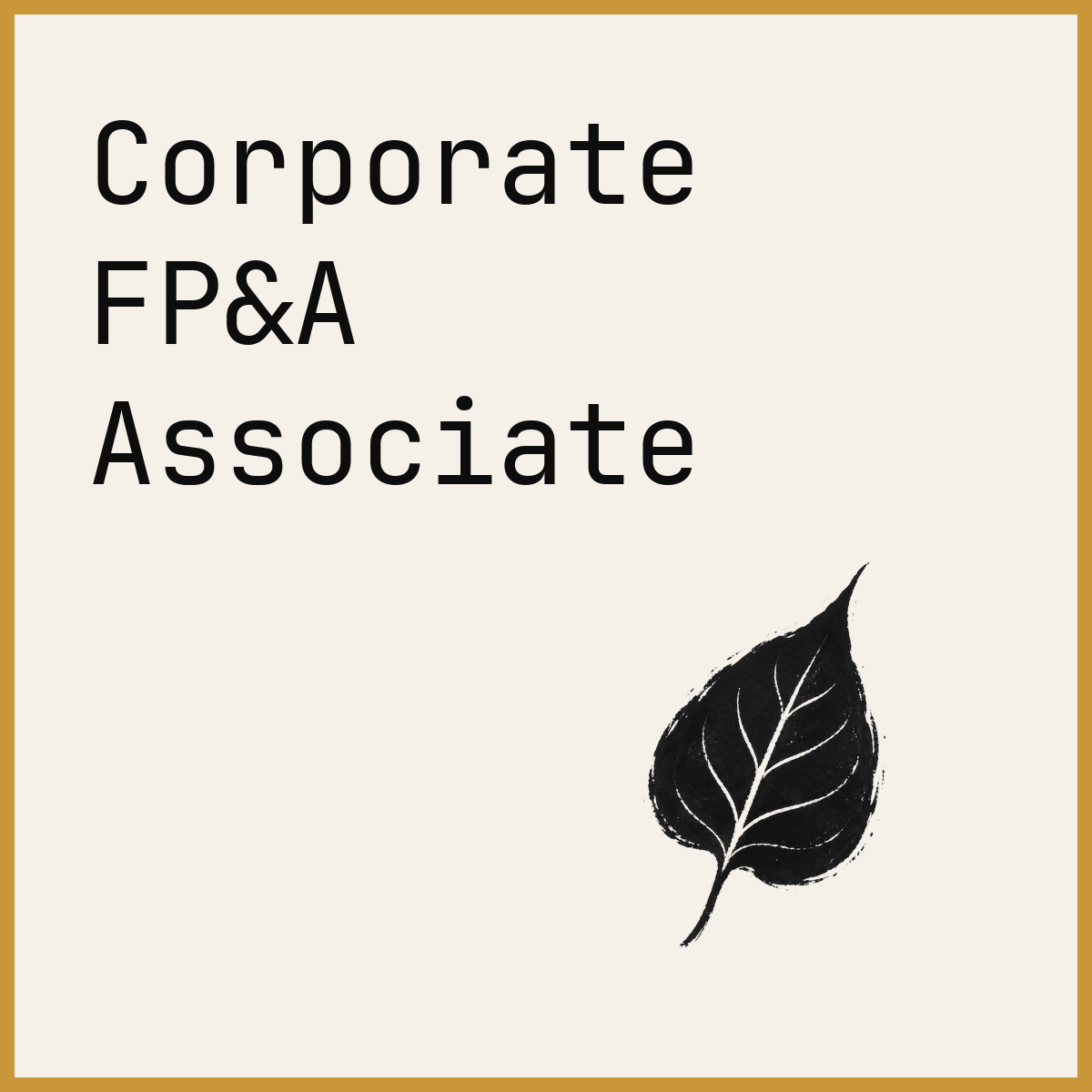 Corporate FP&A Associate