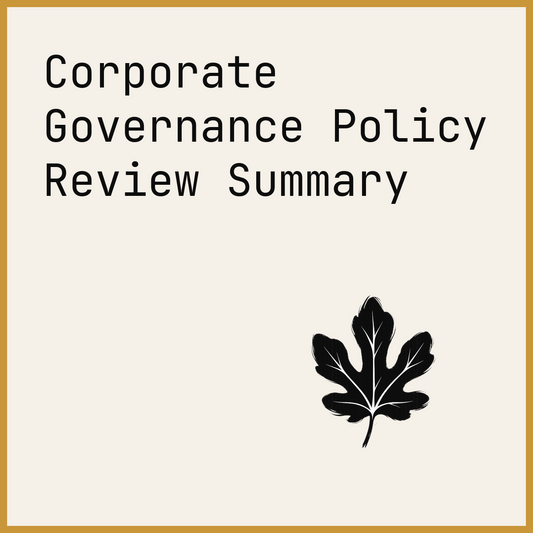 Corporate Governance Policy Review Summary